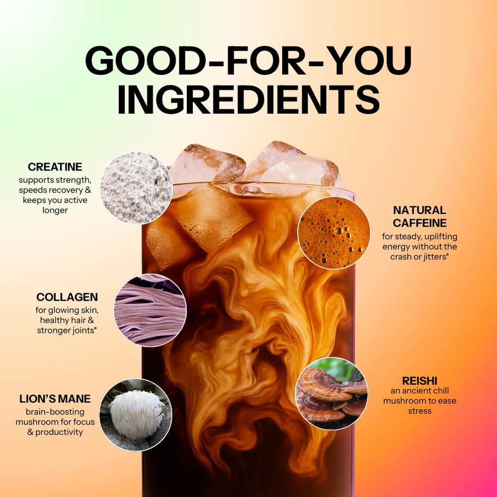 Moment Hot Girl Mushroom Coffee label features Lion’s Mane and Reishi for clarity