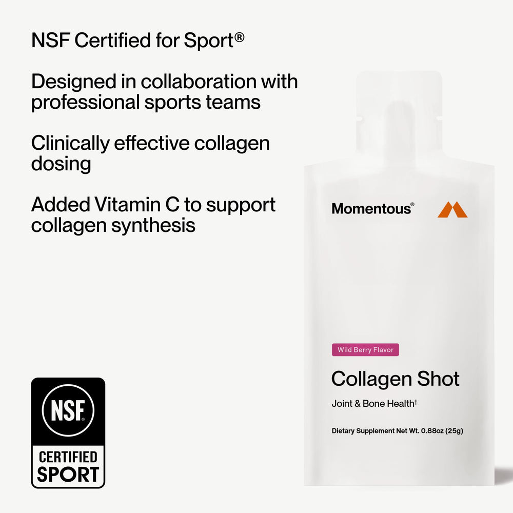Momentous Collagen Shot dissolving in water to show mixability