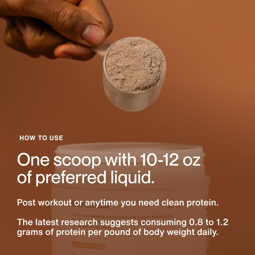 Momentous essential whey chocolate coconut enzyme prohydrolase for digestion