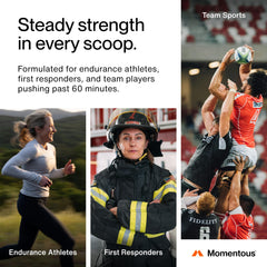 Momentous Fuel label highlighting NSF Certified for Sport.