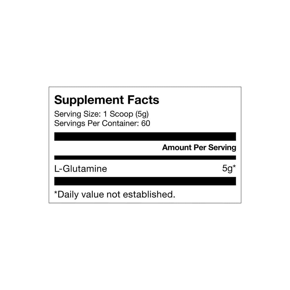 Momentous L-Glutamine Powder scoop shows easy daily serving for workouts.