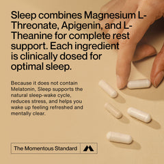Momentous Nightly Sleep Pack apigenin tablets ease transition to sleep