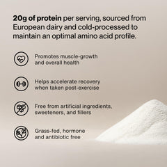 Momentous Whey Vanilla Tub and Label emphasizes versatile vanilla flavor for shakes.