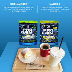 MO4T ProGainz convenient 15-serving bag fits long training cycles.