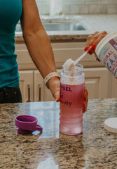 Momsanity BCAA Raspberry Lemonade travel pack for on-the-go energy.