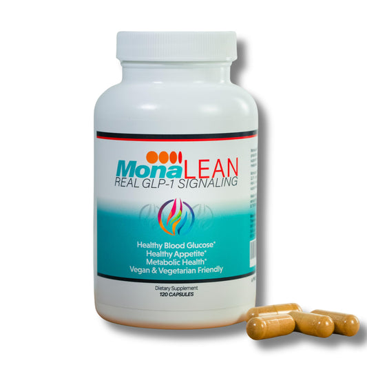 MonaLean Theramone bottle front with clean label for satiety support