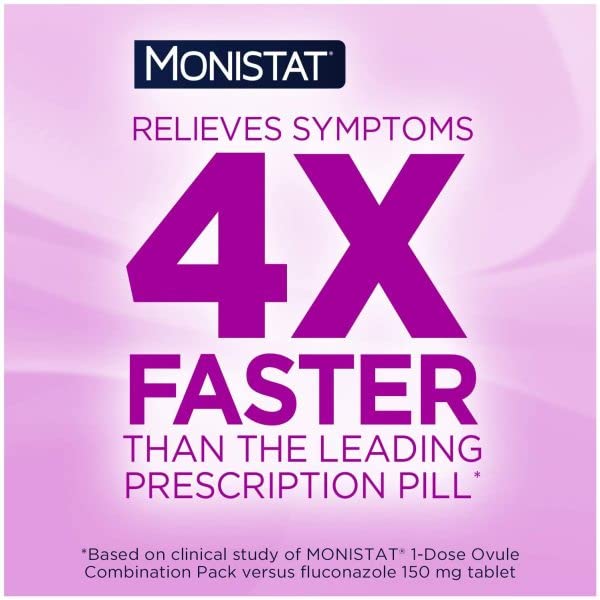 Monistat 7-Day Usage Steps image demonstrates simple at-home application steps.