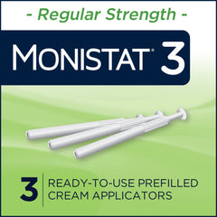Monistat ovule pack highlighting convenient three-dose option.