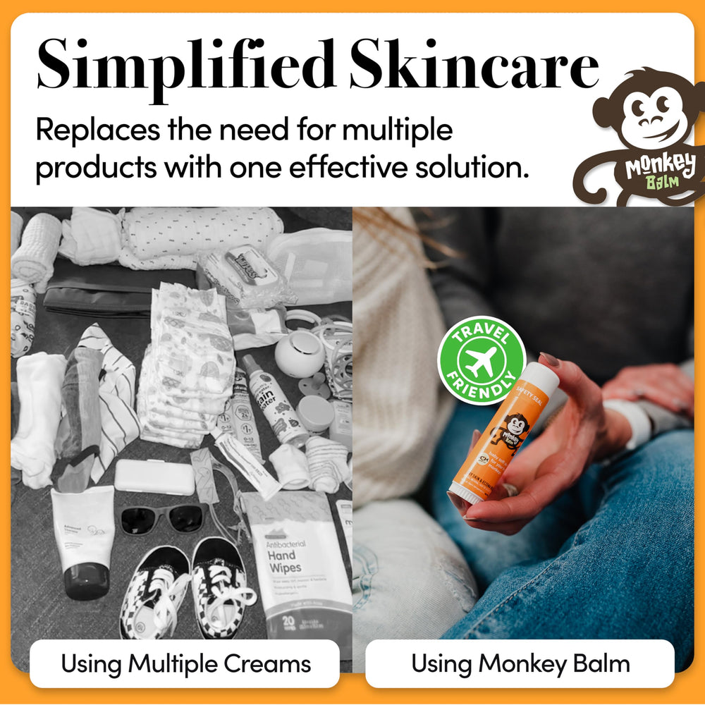 Kid-friendly Monkey Balm used at bedtime for a gentle routine.