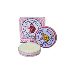 MONKEY HOLDING PEACH Balm tube and 12-pack for travel and home use.