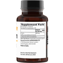 MONOHERB Fisetin 500 mg pack front underlines vegan capsules for daily use