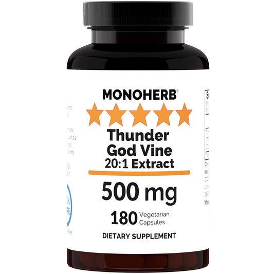 MONOHERB Thunder God Vine bottle with 20x extract for easy daily use.