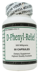 Montiff Pure D-Phenyl Relief bottle with 500 mg capsules for daily use.