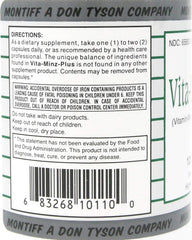 Montiff Vita-Minz Plus packaging, compact bottle supports travel-friendly supplementation.