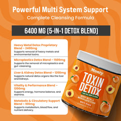 Monty herbal blend gummies on kitchen counter suggesting digestive balance