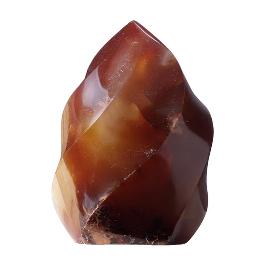 Mookaitedecor Carnelian Flame Tower Stand adds fiery elegance to any shelf