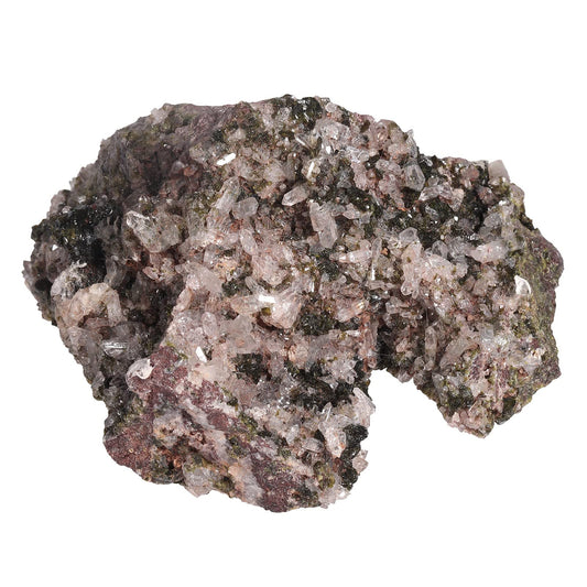 Mookaitedecor epidote druzy cluster close-up for meditation energy and home decor.