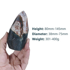 Mookaitedecor Ocean Jasper Torch Stand showing stable base for tabletop setup