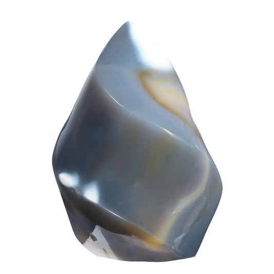 Mookaitedecor orca agate flame tower adds fiery focus to meditation spaces
