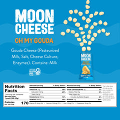 Moon Cheese Oh My Gouda bites crunchy texture ideal for protein-rich lunchbox snacking