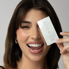 MOON enamel-safe formula promotes gentle whitening