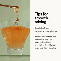 Moon Juice Ting back label focuses on caffeine-free, sugar-free formulation.