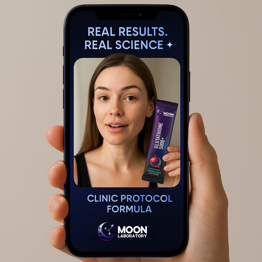 Moon Laboratory pomegranate infusion zero sugar formula for a refreshing daily beauty ritual.