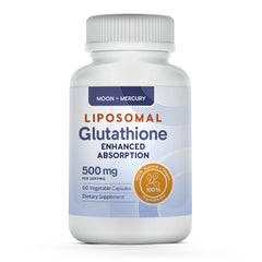 Moon + Mercury liposomal glutathione bottle for immune support