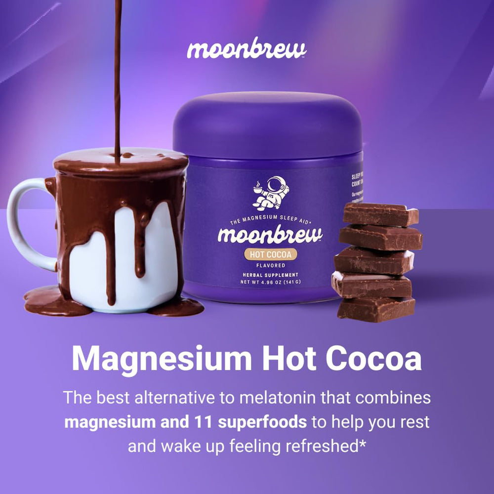 MoonBrew Hot Cocoa Mug Pour shows a ready to sip, cozy evening.