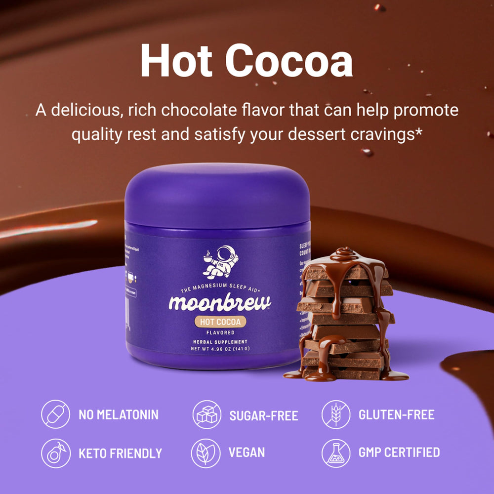 MoonBrew ingredients like L-theanine and zinc support relaxation and rest.