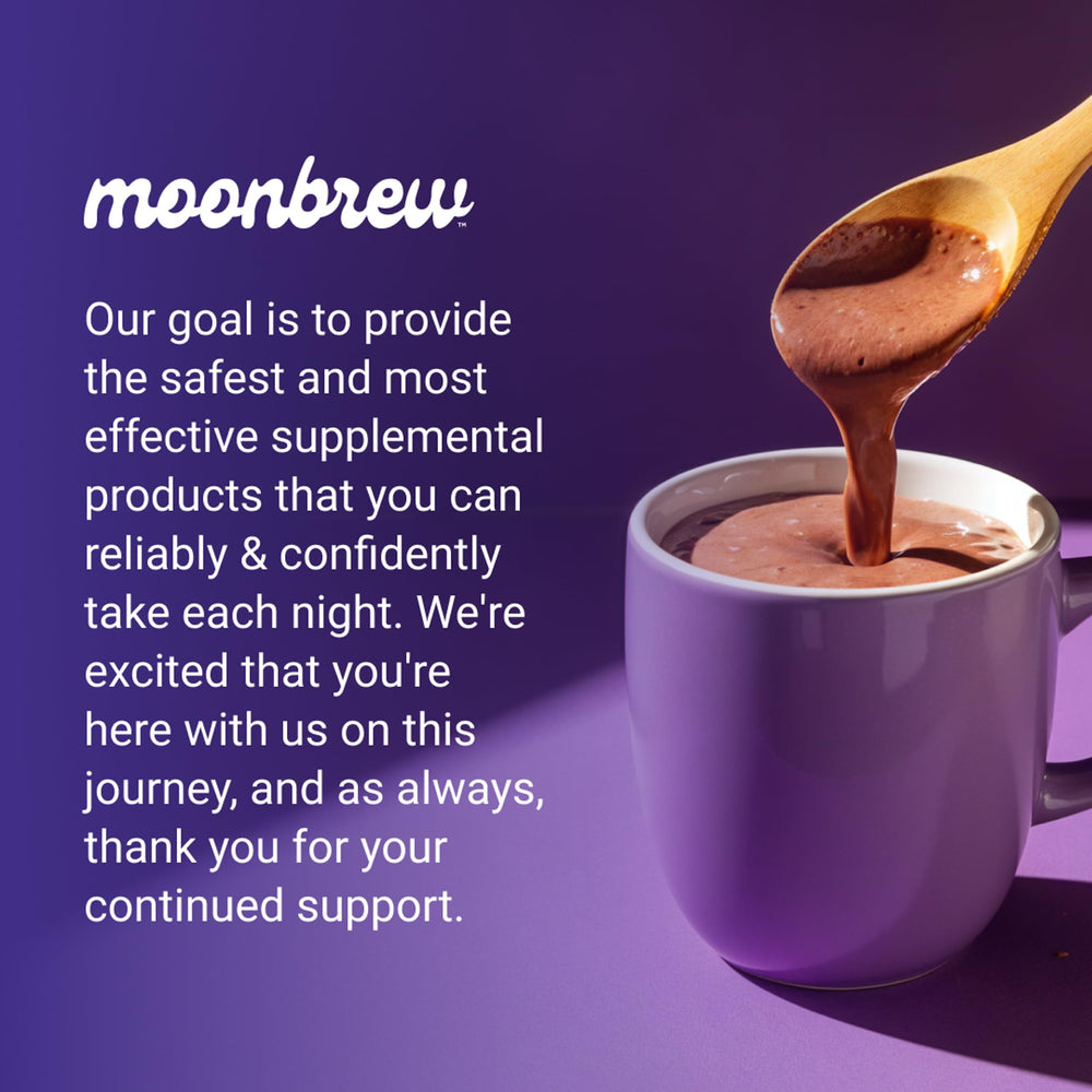 MoonBrew quality tested in a GMP facility for nightly use.