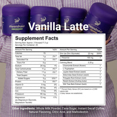 MoonBrew Vanilla Latte sleep drink glass offers a creamy, relaxing night beverage.