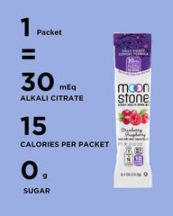 Moonstone Stone Stopper Drink Mix label highlights no sugar added