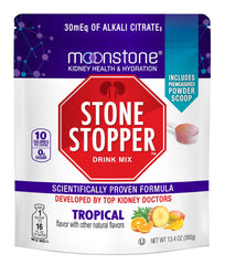 Moonstone Stone Stopper tropical packet shown for daily hydration and flavor.