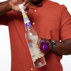 Moonstone Stone Stopper powder dissolving in water demonstrates quick mixing.