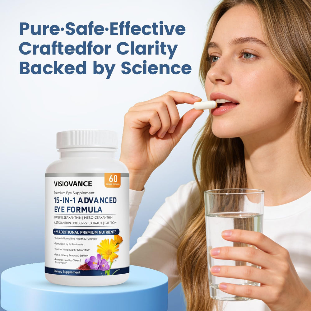 MORANDEE VisioVance astaxanthin and zinc support visual performance.