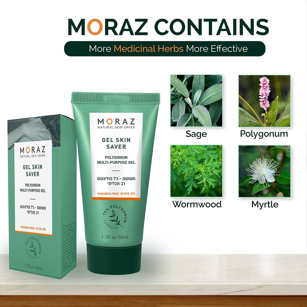 Applying Moraz Skin Saver Gel to skin demonstrates easy use.