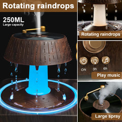 Mor bou Raindrop diffuser 250ml tank sustains longer mist.
