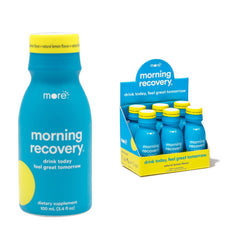 More Labs Morning Recovery lemon bottle ready to hydrate after a night out