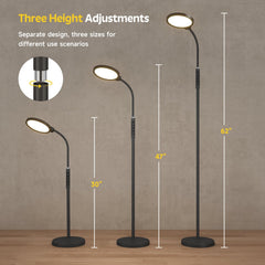 Morfone floor lamp in a cozy bedroom with mood lighting