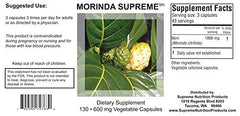 Close-up of Morinda Supreme capsules showing natural noni content