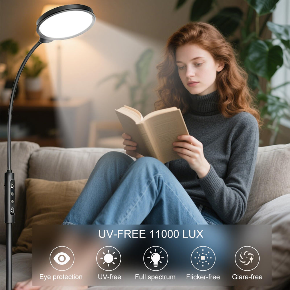 Morpholife lamp showing seven color temperatures for versatile lighting.