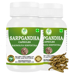 Morsan Healthcare Sarpgandha bottle front shows vegan capsules for daily wellness