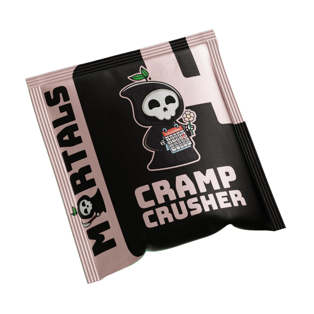 Mortals Cramp Crusher capsules outside pack for cycle days