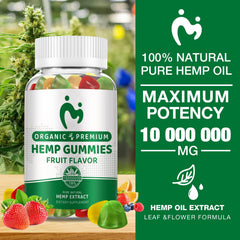 MOSRAY Hemp Gummies usage scene suggests a convenient, vegan, low-sugar option for adults.