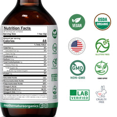 Mother Nature Organics amber bottle protects light and maintains oil potency.