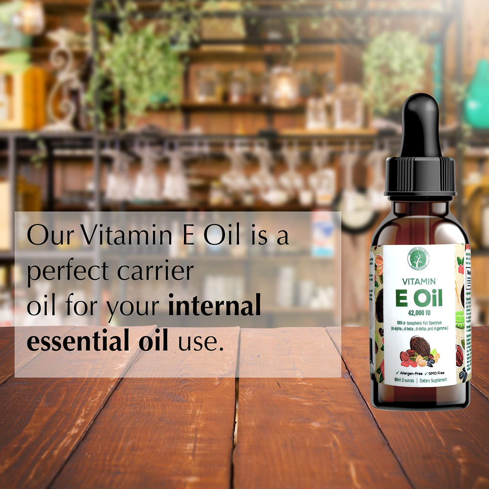 Mother Nature's Essentials dosing visuals show topical and oral use possibilities.