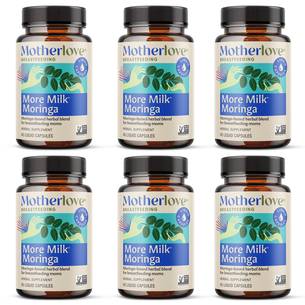 Motherlove More Milk Moringa bottle with organic herbs for lactation support