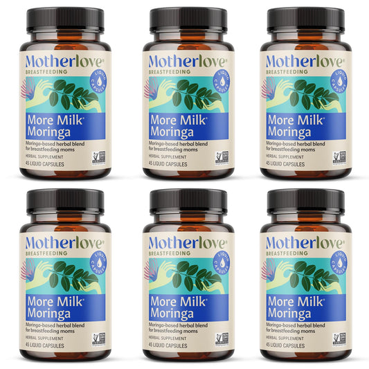 Motherlove More Milk Moringa bottle with organic herbs for lactation support