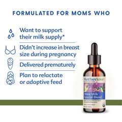 Motherlove More Milk Special Blend tincture drops added to a beverage for easy dosing.